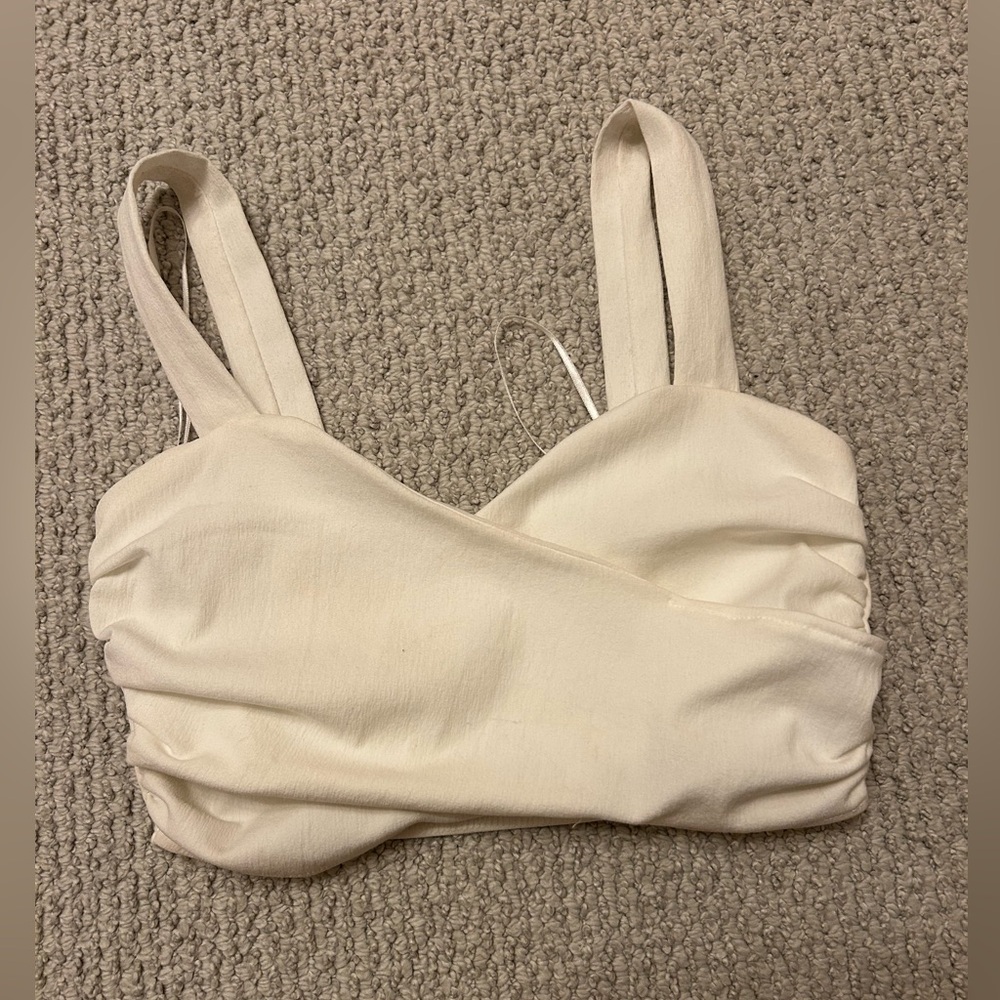 White crop Zara top